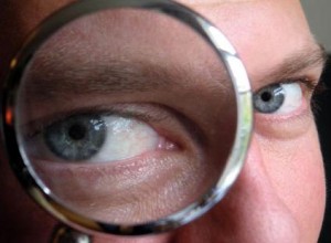 looking through a magnifying glass